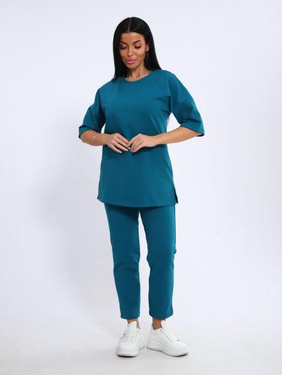 Костюм с брюками, футер с лайкрой (01048, бирюзовый) - фото 15