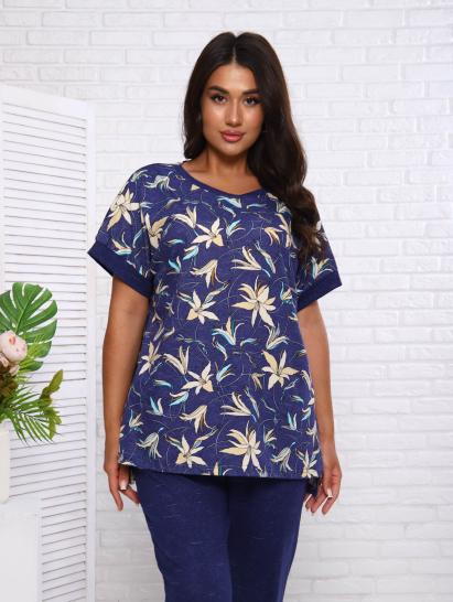 №043 Костюм с брюками Костюм женский Синий - фото 2