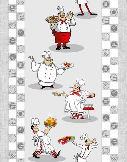 Ткань вафельная Шеф повар ширина 50 см - фото 1