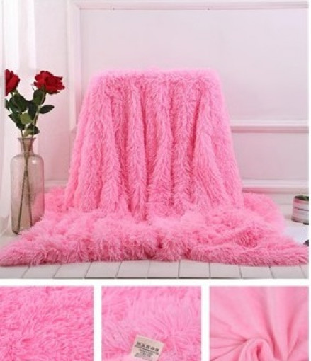 Плед Травка розовый - фото 1