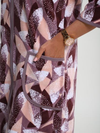 Халат велюровый на молнии (00941, бордовый) - фото 15