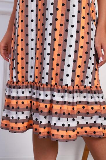 Сарафан с карманами (00977 вид 2, оранжевый) - фото 2