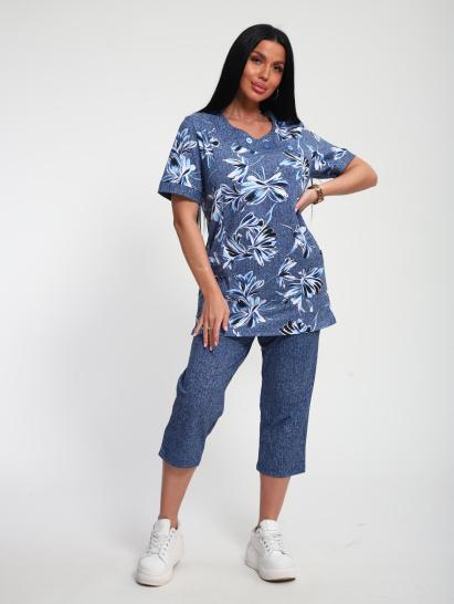 Костюм с бриджами (01070, синий) - фото 13