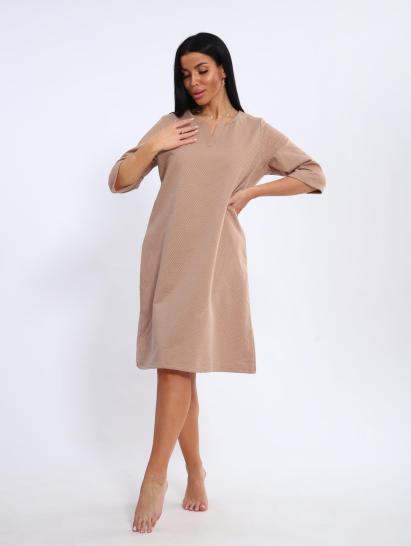 Сорочка теплая, футер с начесом (01035, коричневый) - фото 2