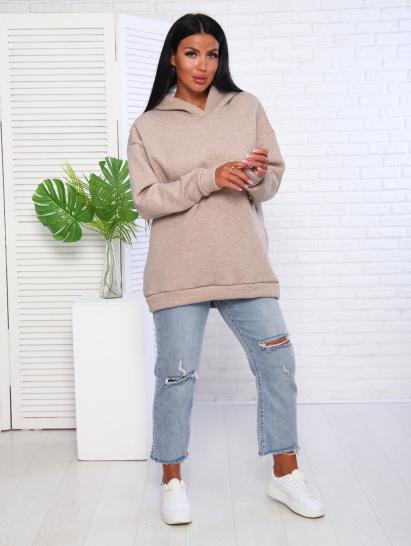 Толстовка с капюшоном, футер с начесом 3-х нитка, бежевый (888-4) - фото 10