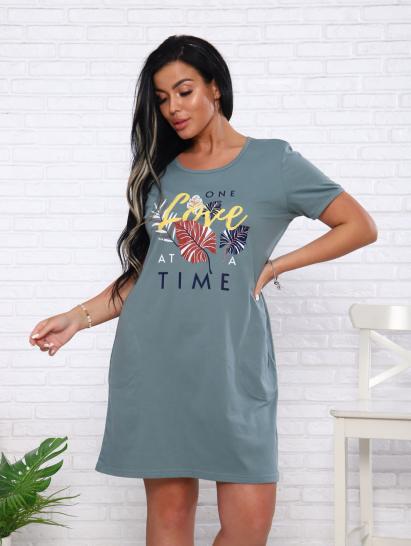 Туника с карманами, принт, олива (932-1) - фото 6