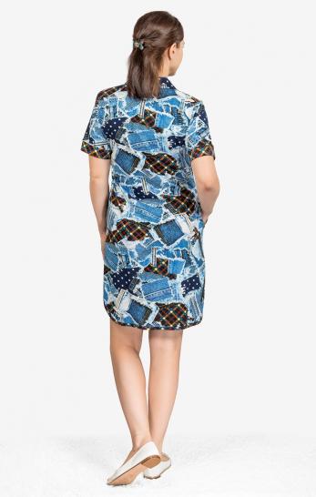 Халат женский на пуговицах с карманами (561) - фото 2