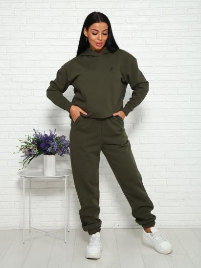 Костюм с брюками, футер с начесом 3-х нитка (01021, хаки) - фото 21