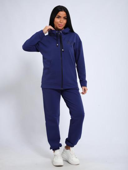Костюм с брюками, футер с лайкрой 2-х нитка (00907, индиго) - фото 6