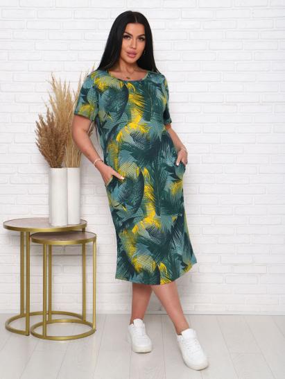 Платье трикотажное с карманами, хаки (926-2) - фото 1