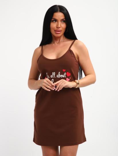 Пеньюар с сорочкой (01068, коричневый) - фото 12