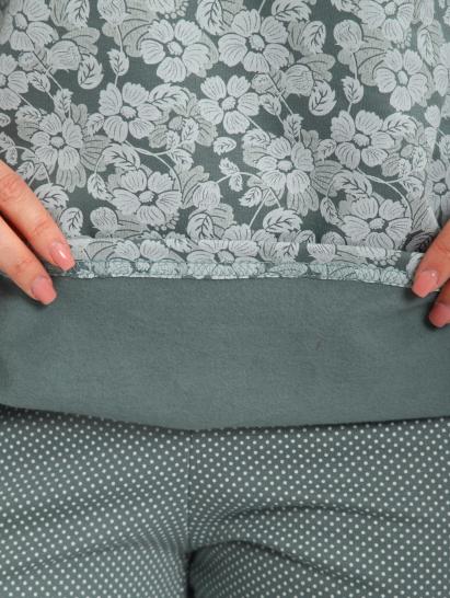 Пижама с брюками футер с начёсом (01059, зеленый) - фото 4