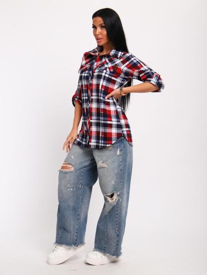 Рубашка на пуговицах (01058, синий) - фото 11