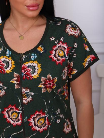 Халат женский на молнии с карманами, хаки (895-1) - фото 2