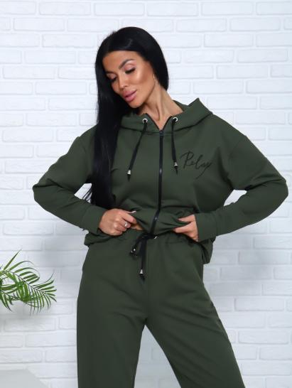 Костюм с брюками, футер с лайкрой 2-х нитка (00907, хаки) - фото 6