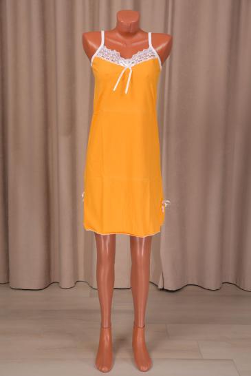 Сорочка с кружевом (00036, апельсин) - фото 1