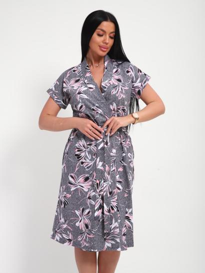 Халат женский запашной (01069, серый) - фото 5