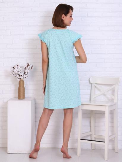 Сорочка с кружевом стрейч, бирюзовый (801-6) - фото 5