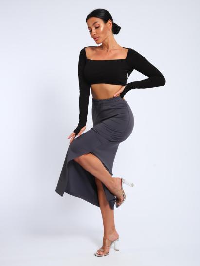 Юбка, футер (01056, серый макси) - фото 12