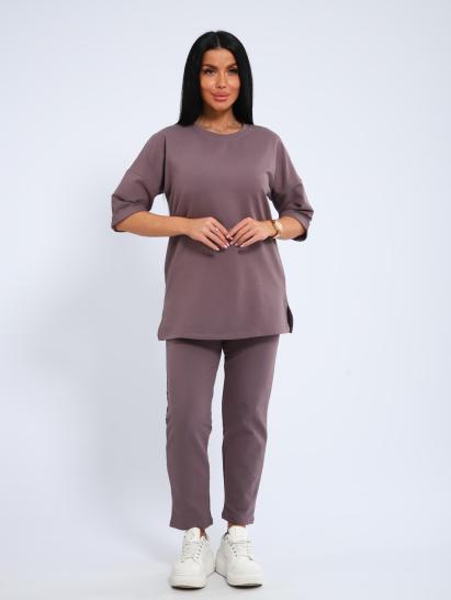 Костюм с брюками, футер с лайкрой (01048, капучино) - фото 16