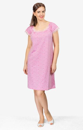 Сорочка с кружевом стрейч (801-11) - фото 1