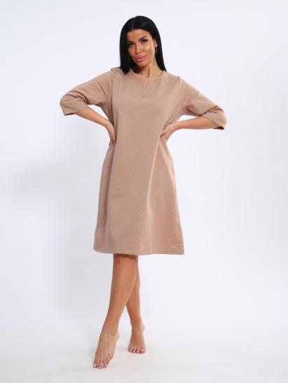 Сорочка теплая, футер с начесом (01035, коричневый) - фото 1