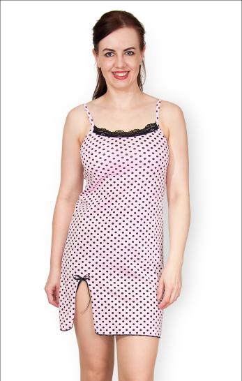 Сорочка на бретелях с кружевом стрейч (127-1) - фото 2