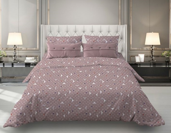 Простыня Треугольники мокко бязь - фото 1