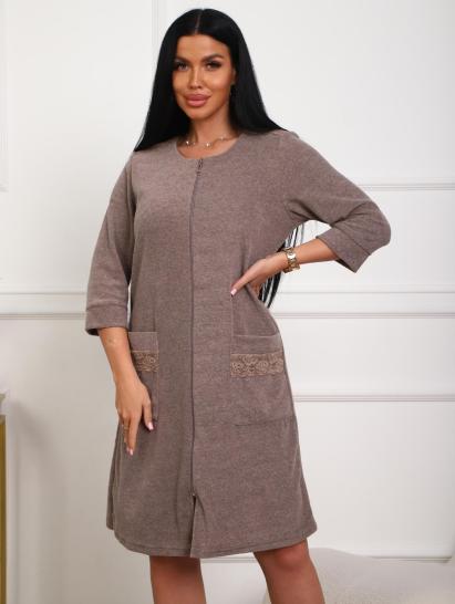 Халат махровый на молнии (01075, капучино) - фото 7