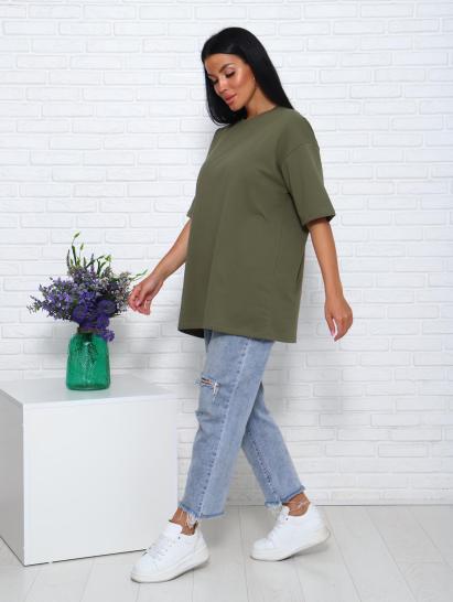 Футболка женская оверсайз (01004, хаки) - фото 11