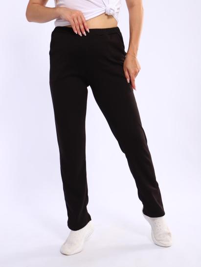 Брюки с карманами, интерлок (01034, черный) - фото 2