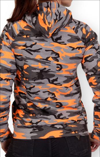 Толстовка с капюшоном, футер с лайкрой, оранж (223-2) - фото 6