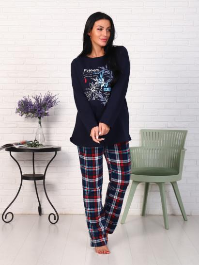 Костюм с брюками, футер с начесом, "Flowers" (876-1) - фото 10