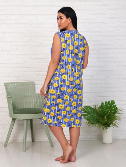 Халат женский на пуговицах, голубой (921-2) - фото 7