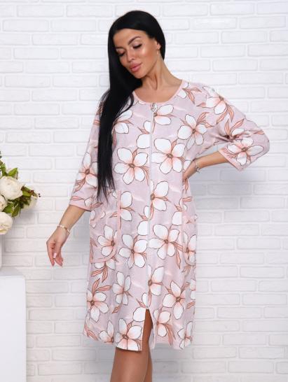 Халат махровый на молнии, бежевый (942-6) - фото 6