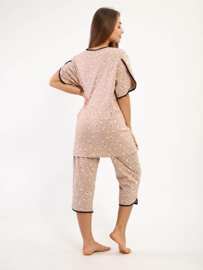 №234 Пижама с бриджами Пижама женская Бежевый - фото 2