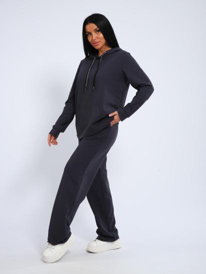Костюм с капюшоном, футер с лайкрой (01045, антрацитовый) - фото 12