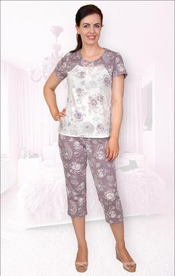 Пижама с бриджами (00389, кофе с молоком) - фото 1