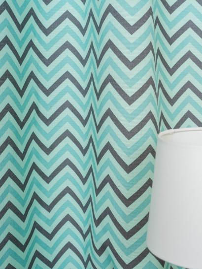 Штора одинарная Зигзаг голубой 145х270 см - фото 2
