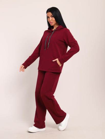 Костюм с капюшоном, футер с лайкрой (01045, бордовый) - фото 14