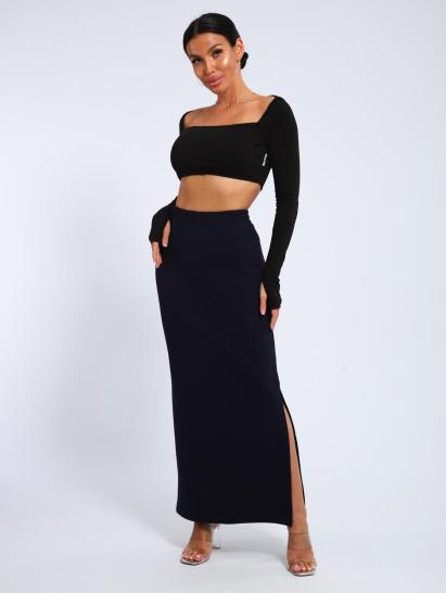 Юбка, футер (01056, темно-синий макси) - фото 19