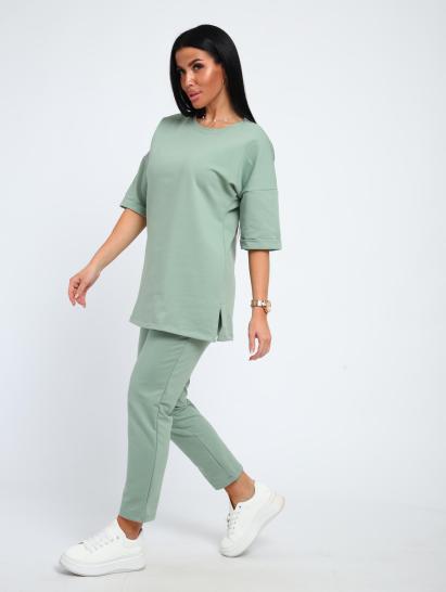 Костюм с брюками, футер с лайкрой (01048, оливковый) - фото 12