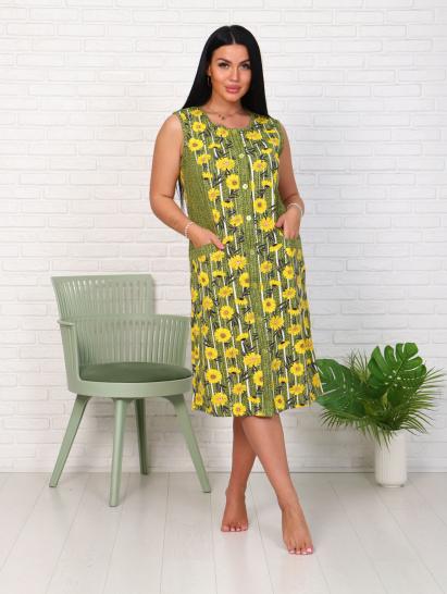 Халат женский на пуговицах, хаки (921-1) - фото 12