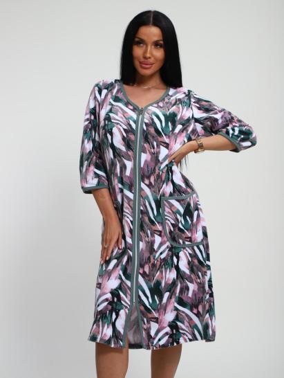 Халат велюровый на молнии (00941, изумрудный) - фото 3