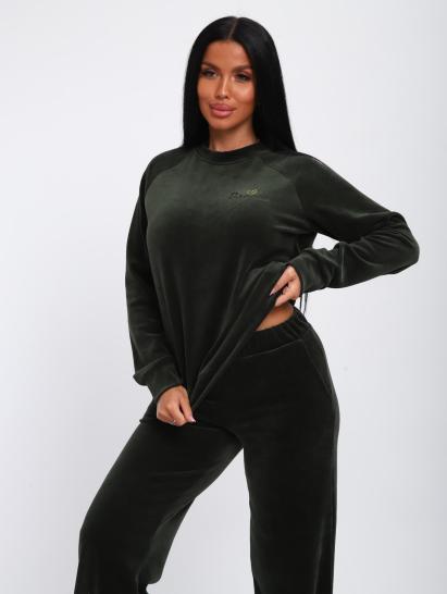 Костюм с брюками, велюровый (01065, хаки) - фото 5