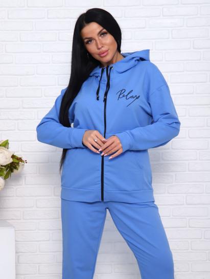 Костюм с брюками, футер с лайкрой 2-х нитка, голубой (907-12) - фото 8