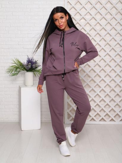 Костюм с брюками, футер с лайкрой 2-х нитка, кофе (907-10) - фото 1