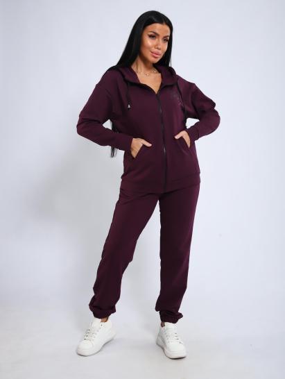 Костюм с брюками, футер с лайкрой 2-х нитка (00907, бордовый) - фото 18