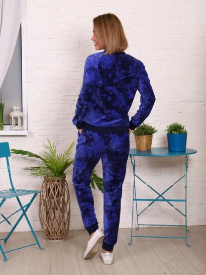 Костюм женский велюровый, индиго, принт "Mary" (672-1) - фото 4