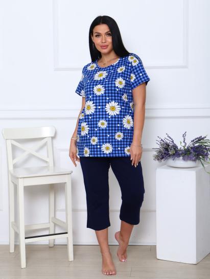 Костюм с бриджами, синий клетка (891-3) - фото 13